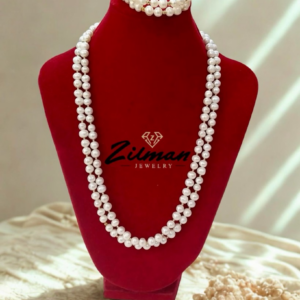 Two-Strand Pearl Necklace & Bracelet Set